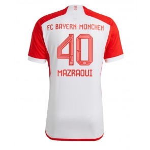 Bayern Munich Noussair Mazraoui #40 Domaci Dres 2023-24 Kratak Rukavima